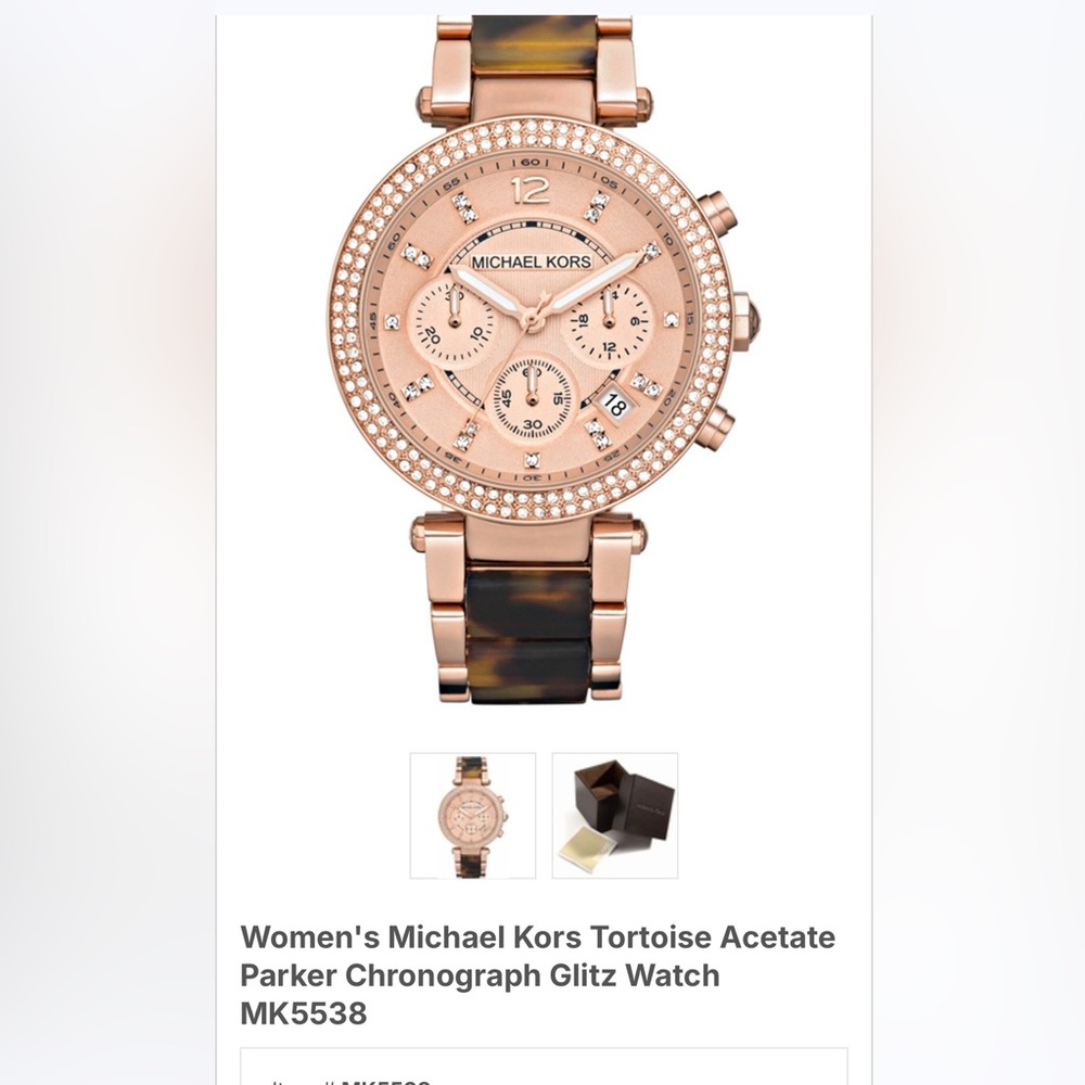 Michael Kors Gold and Brown Chronograph Watch